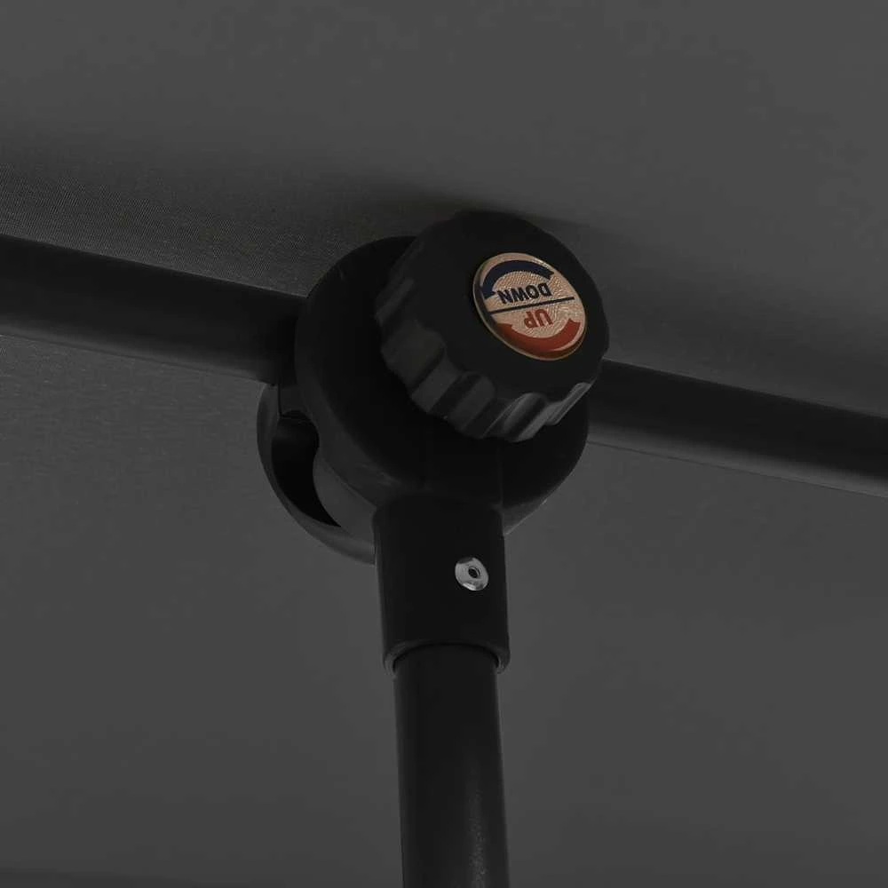 Sodo skėtis nuo saulės su aliuminio stulpu, antracito, 2x1,5m