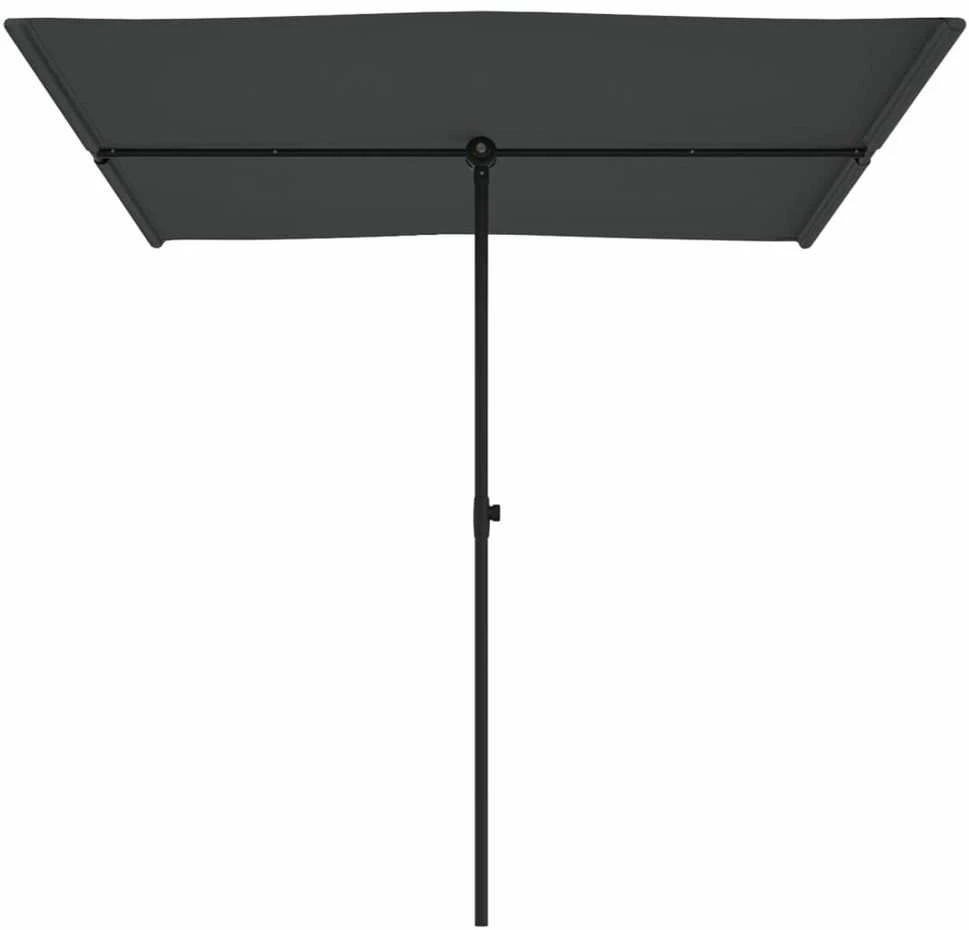 Sodo skėtis nuo saulės su aliuminio stulpu, antracito, 2x1,5m