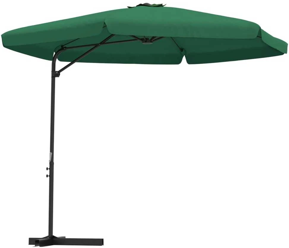 Lauko skėtis su plieniniu stulpu, žalios spalvos, 300cm