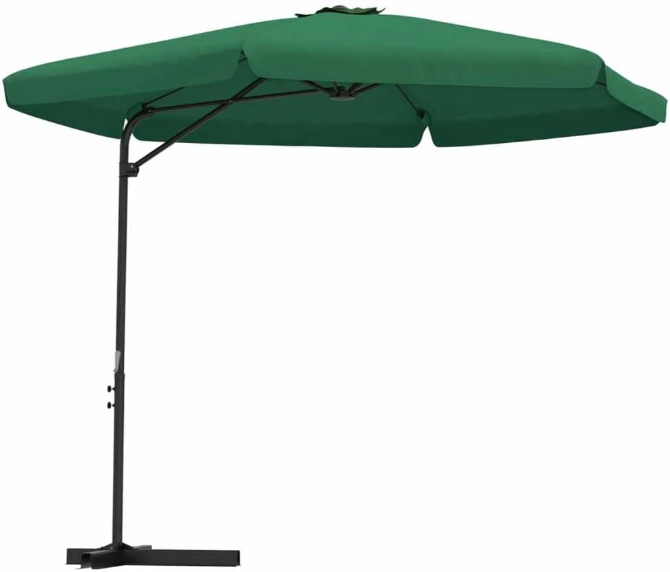 Lauko skėtis su plieniniu stulpu, žalios spalvos, 300cm