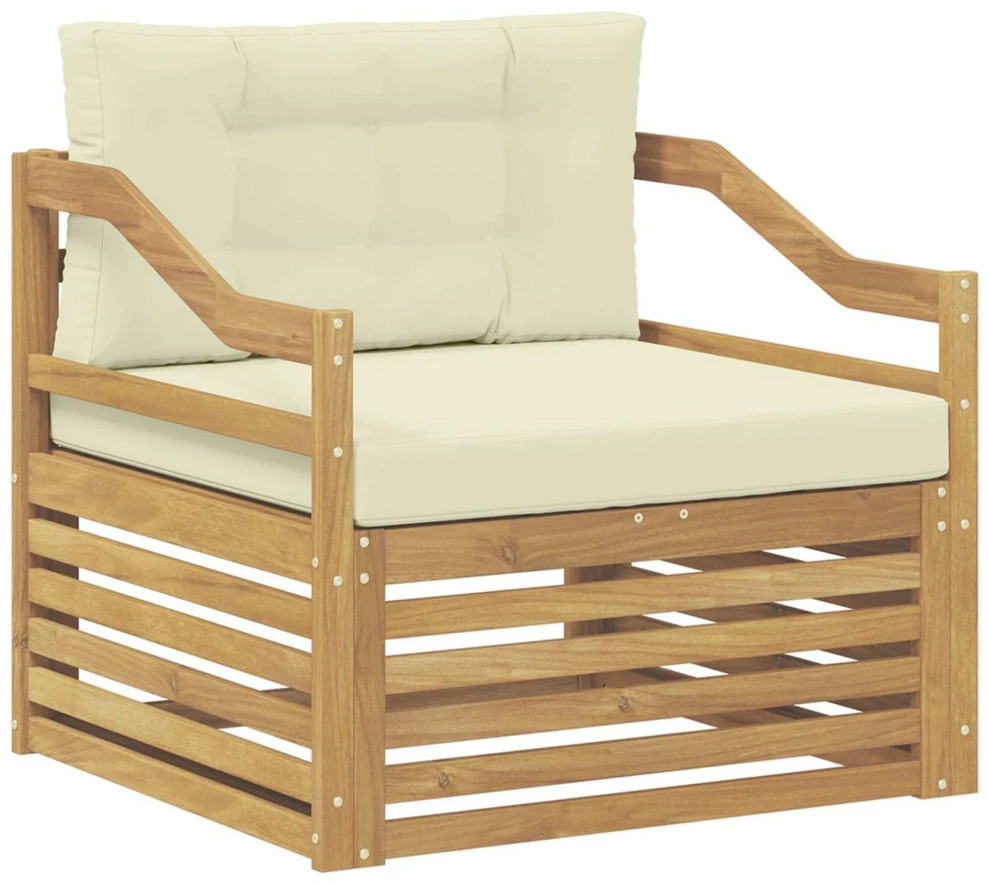 Lauko sofa Balta ir kreminė