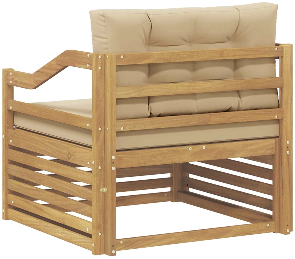 Lauko sofa Balta ir kreminė