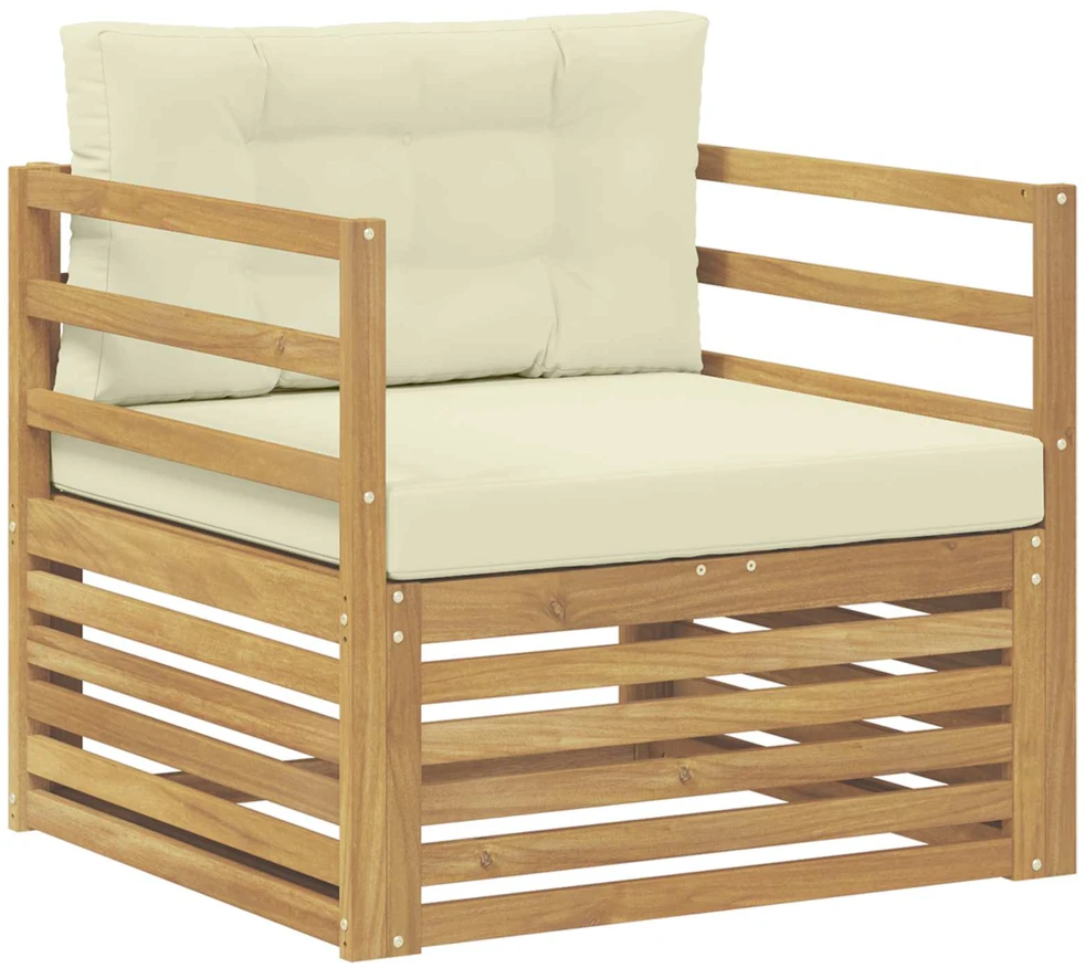 Lauko sofa Balta ir kreminė