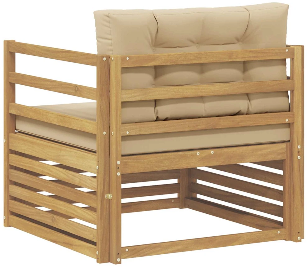 Lauko sofa Balta ir kreminė