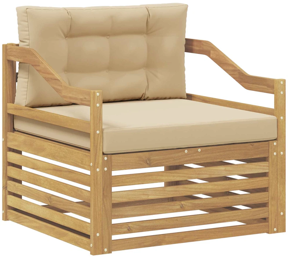 Lauko sofa Balta ir kreminė