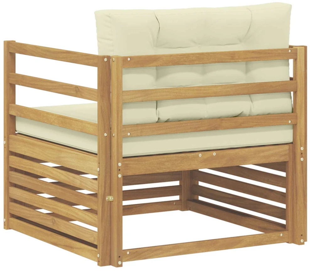 Lauko sofa Balta ir kreminė