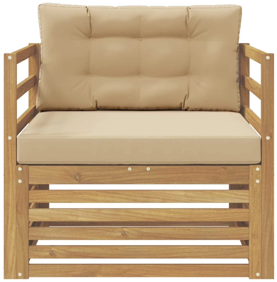Lauko sofa Balta ir kreminė