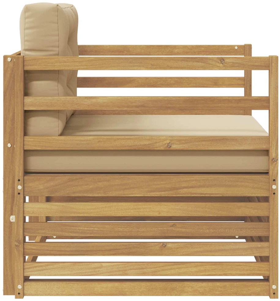 Lauko sofa Balta ir kreminė