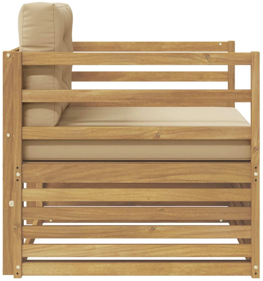 Lauko sofa Balta ir kreminė
