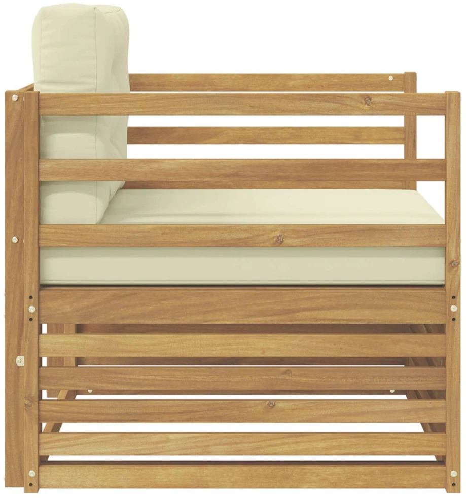 Lauko sofa Balta ir kreminė