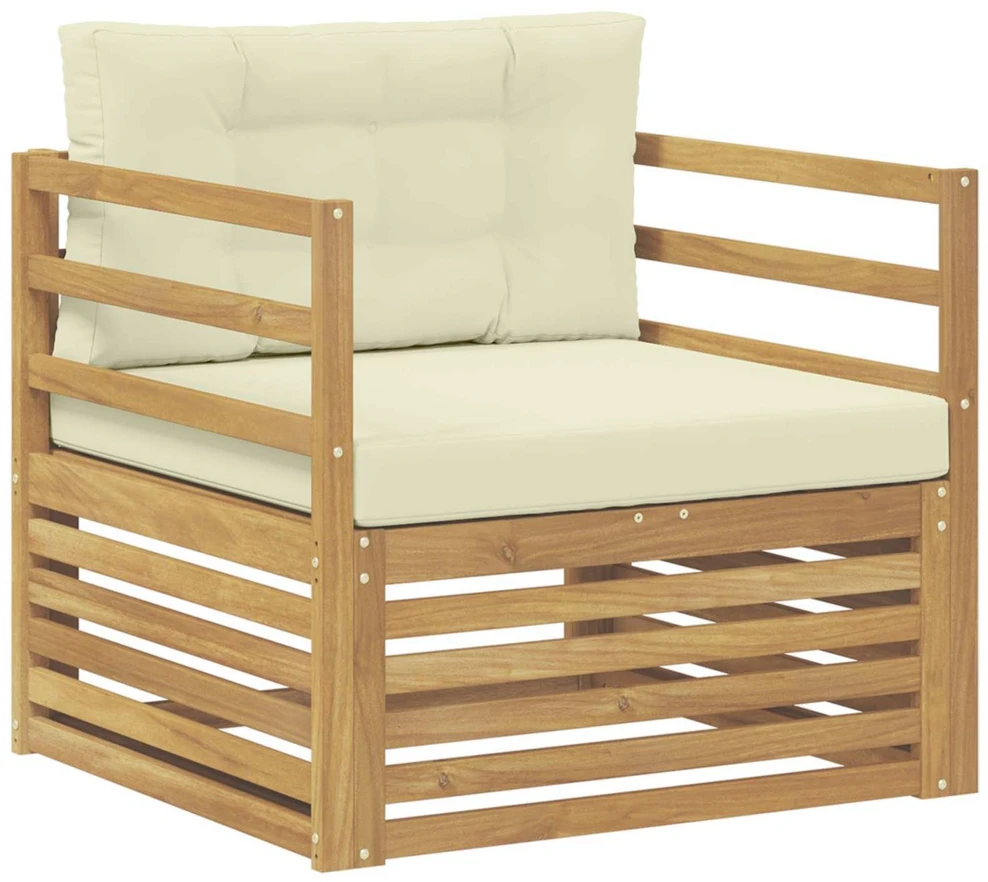 Lauko sofa Balta ir kreminė
