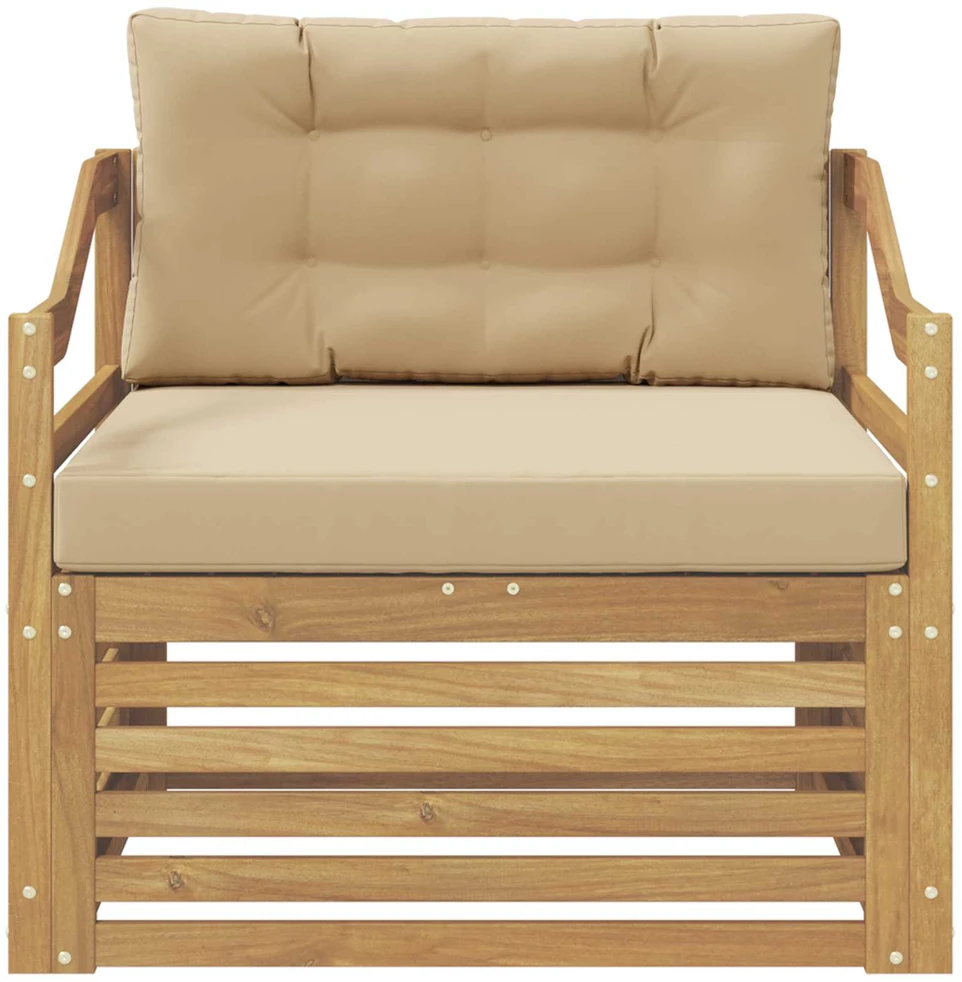 Lauko sofa Balta ir kreminė
