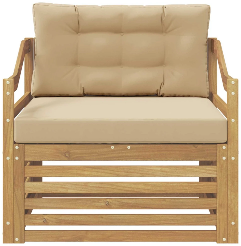 Lauko sofa Balta ir kreminė