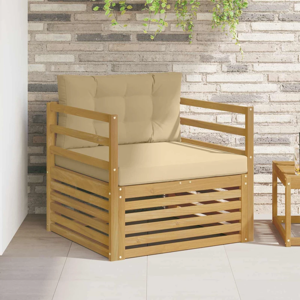 Lauko sofa Balta ir kreminė
