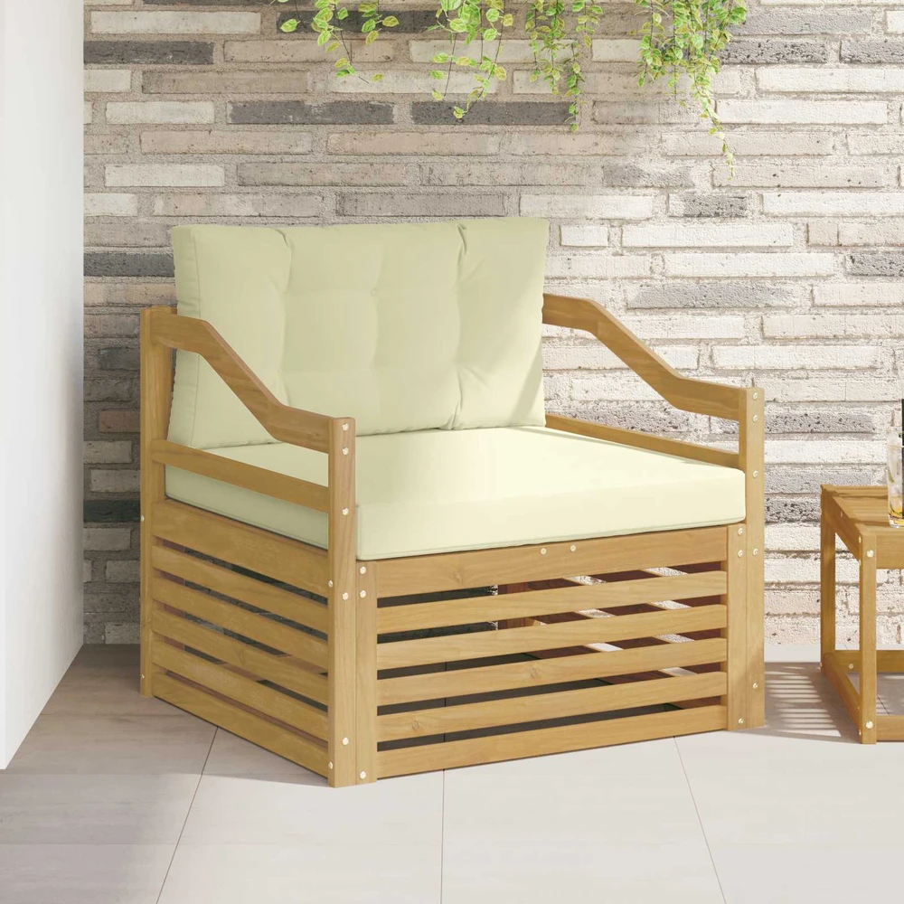 Lauko sofa Balta ir kreminė