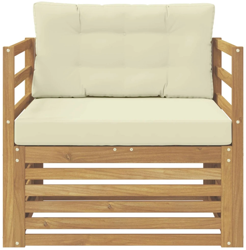 Lauko sofa Balta ir kreminė