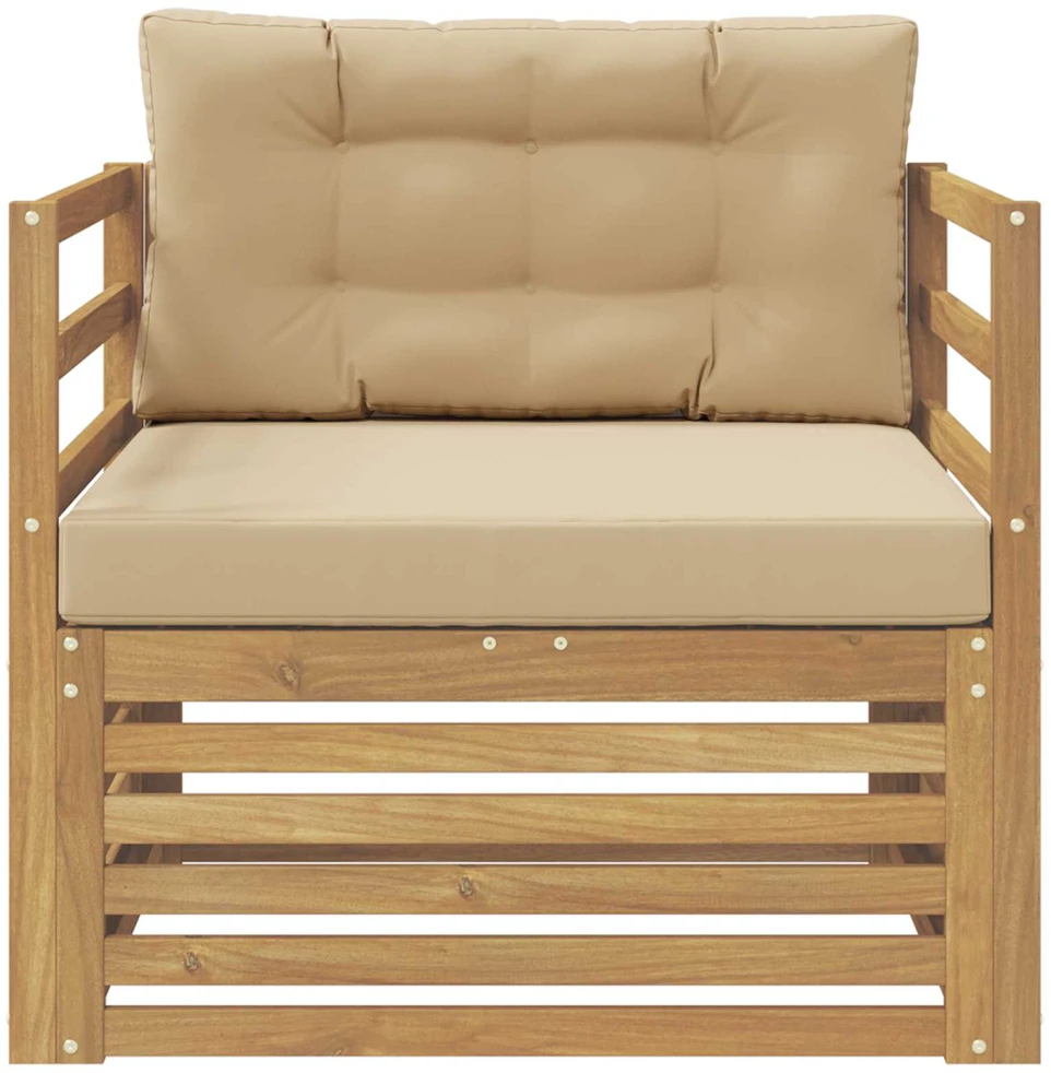 Lauko sofa Balta ir kreminė