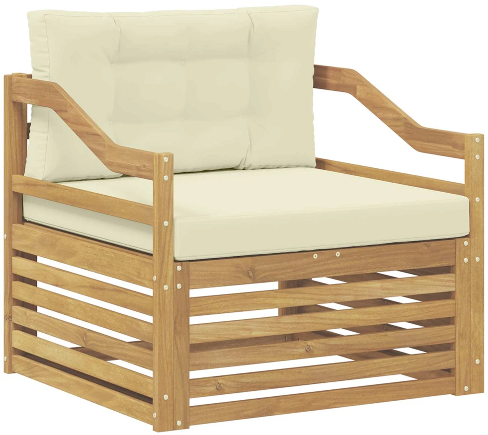 Lauko sofa Balta ir kreminė