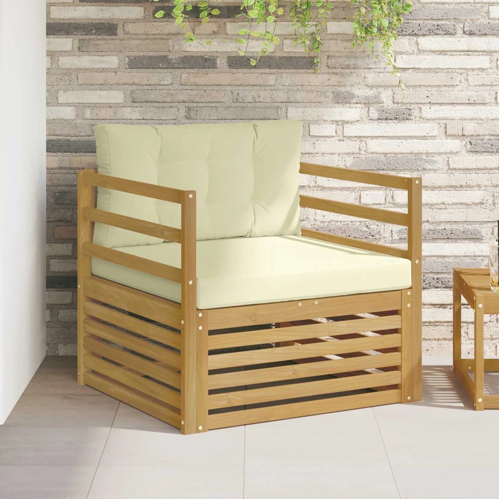 Lauko sofa Balta ir kreminė