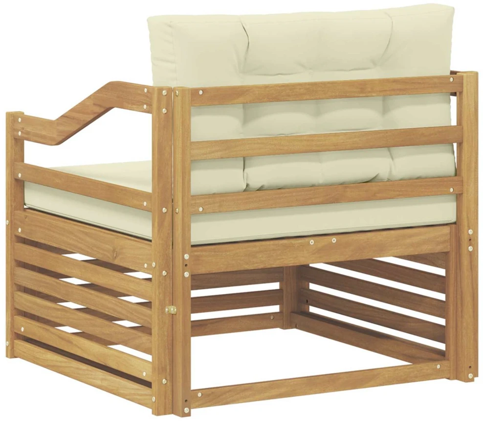 Lauko sofa Balta ir kreminė