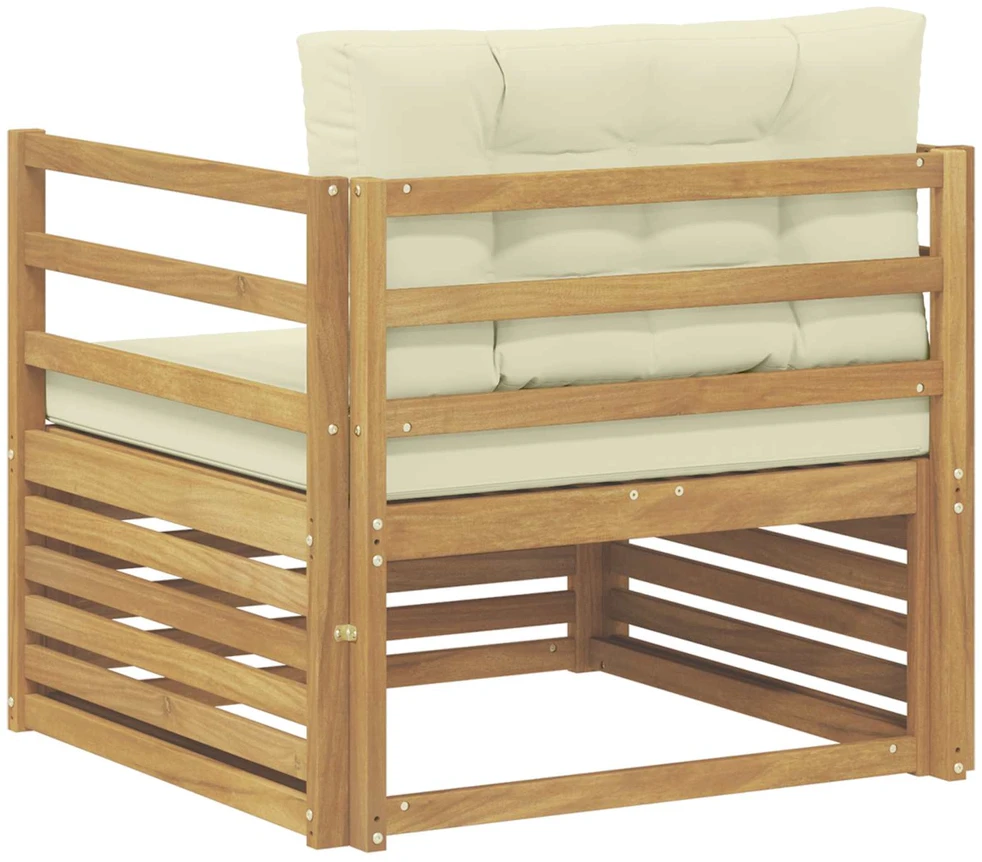 Lauko sofa Balta ir kreminė