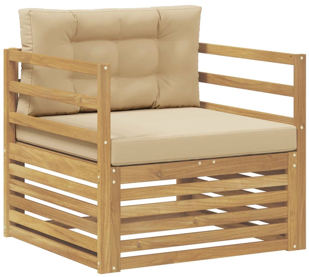 Lauko sofa Balta ir kreminė