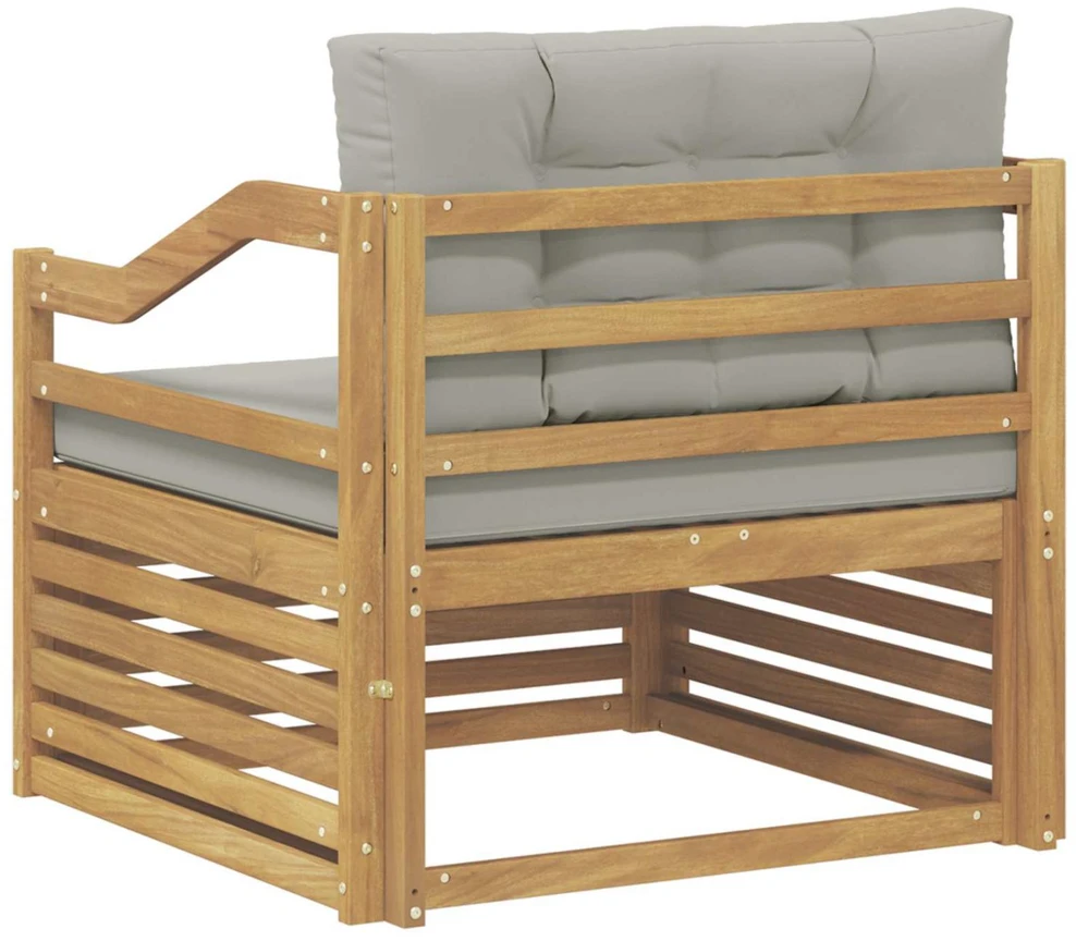 Lauko sofa Balta ir šviesiai pilka