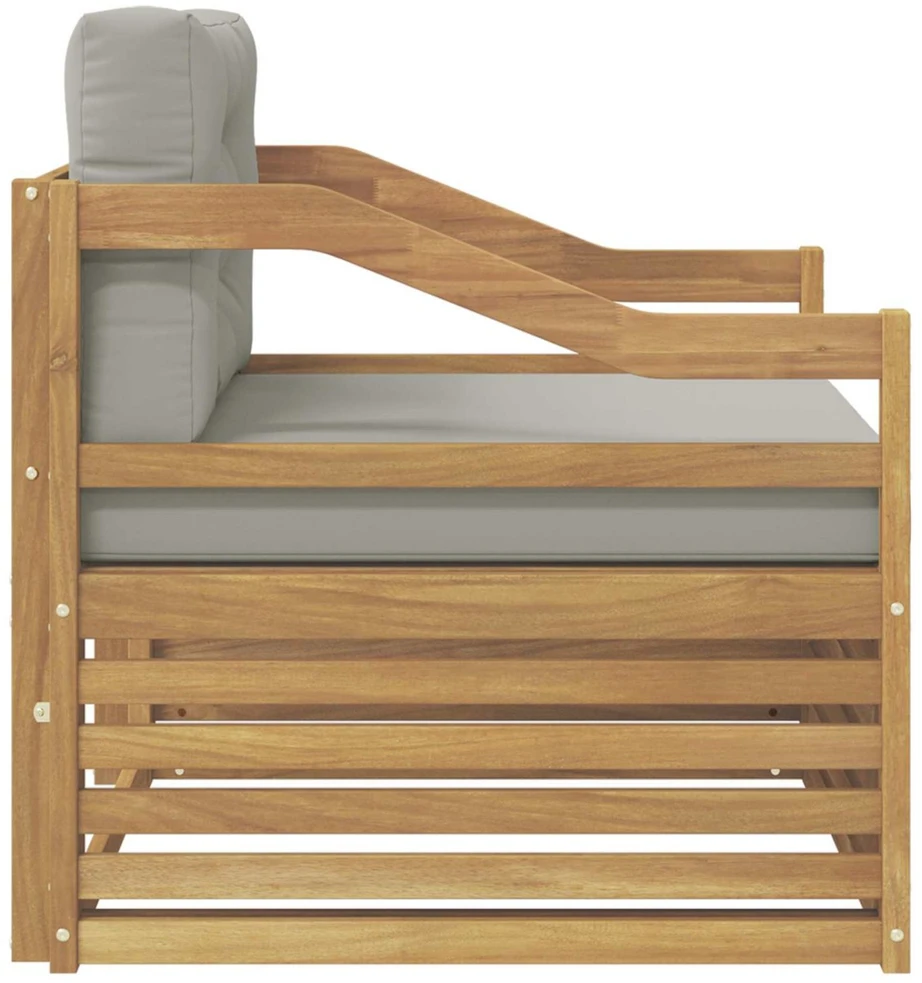 Lauko sofa Balta ir šviesiai pilka