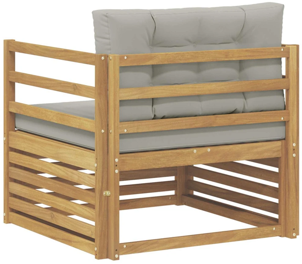 Lauko sofa Balta ir šviesiai pilka