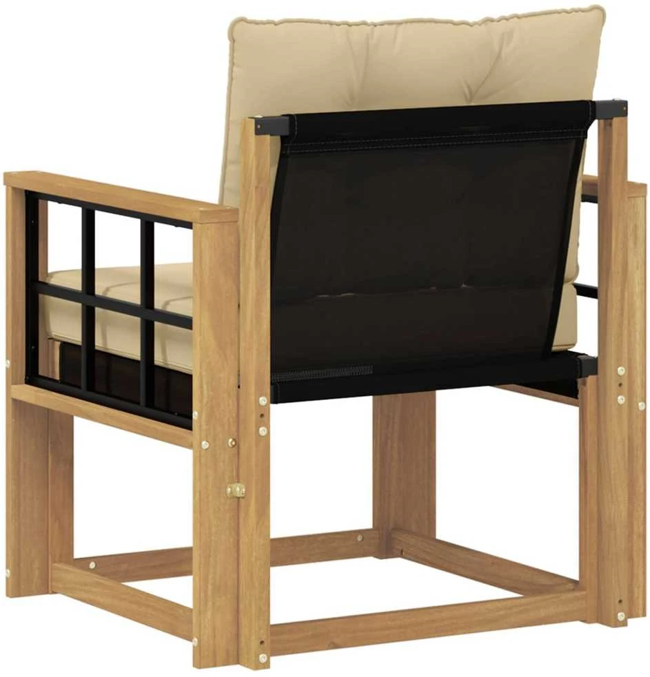Lauko sofa Kietasis akacijos medis ir Textilene Balta