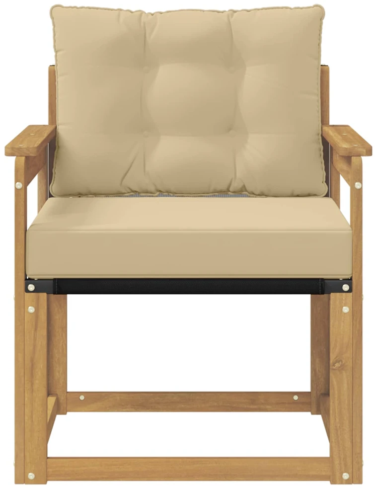 Lauko sofa Kietasis akacijos medis ir Textilene Balta