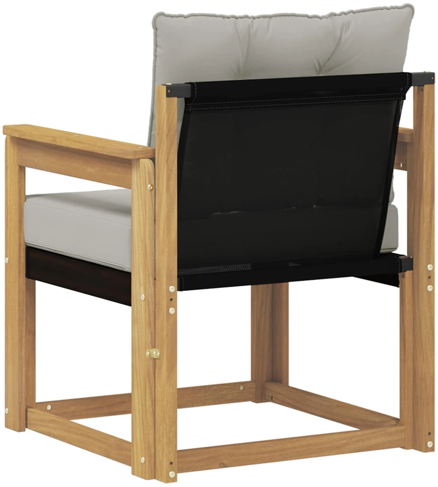 Lauko sofa Kietasis akacijos medis ir Textilene Balta