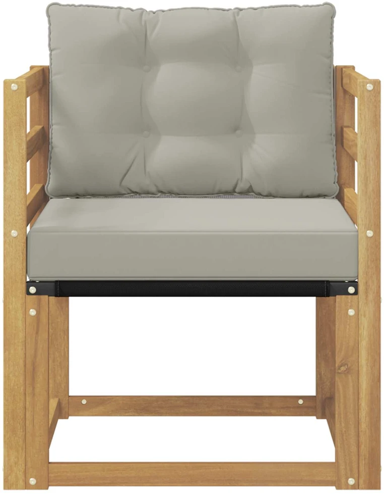 Lauko sofa Kietasis akacijos medis ir Textilene Balta