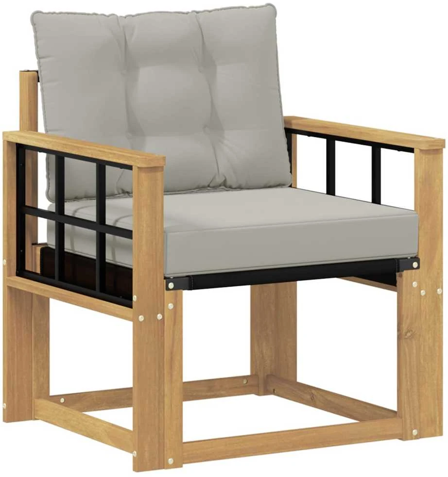 Lauko sofa Kietasis akacijos medis ir Textilene Balta