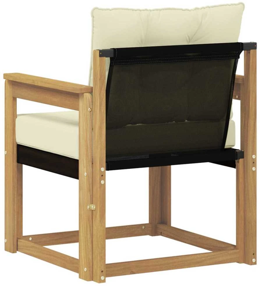 Lauko sofa Kietasis akacijos medis ir Textilene Balta