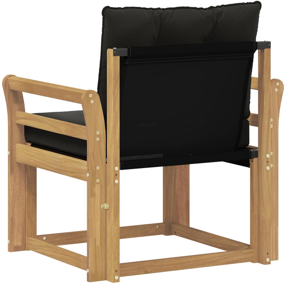Lauko sofa Kietasis akacijos medis ir Textilene Balta