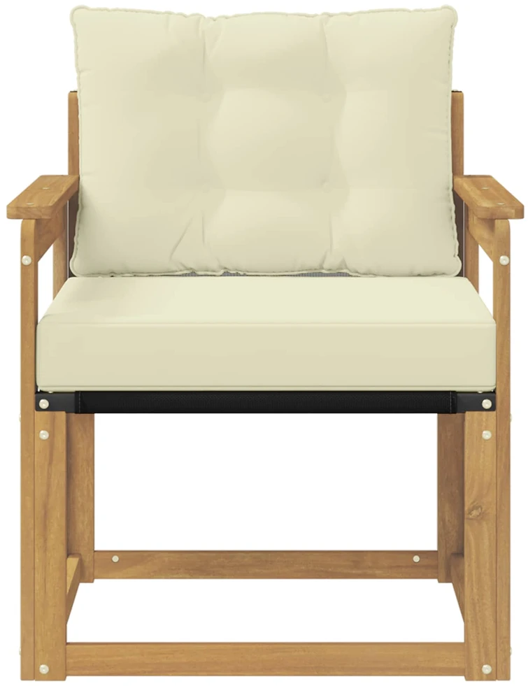Lauko sofa Kietasis akacijos medis ir Textilene Balta
