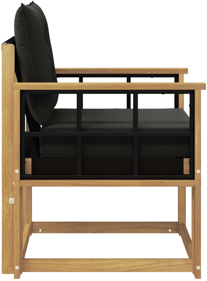 Lauko sofa Kietasis akacijos medis ir Textilene Balta