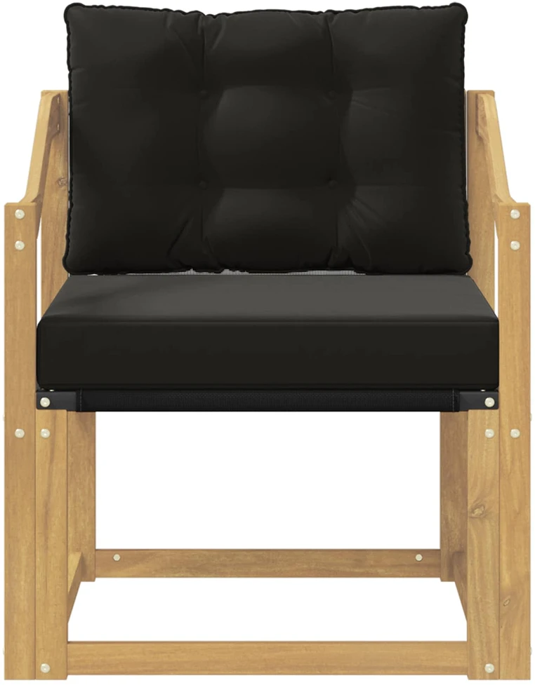 Lauko sofa Kietasis akacijos medis ir Textilene Balta