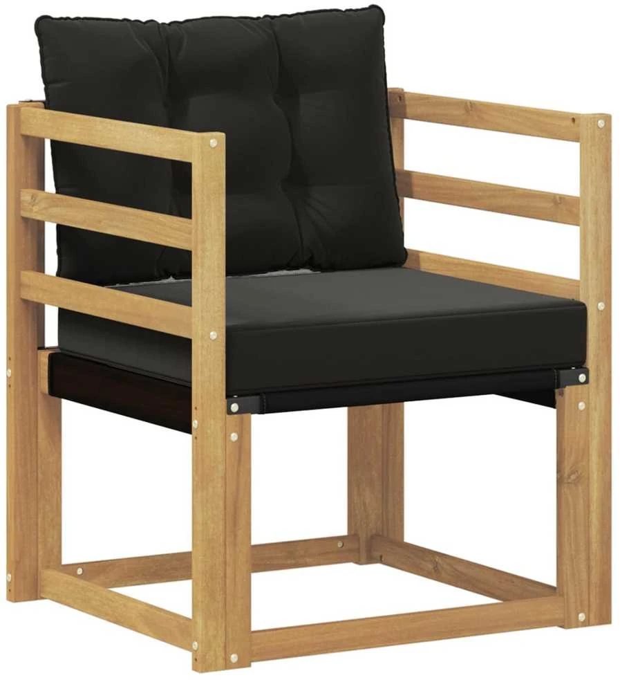 Lauko sofa Kietasis akacijos medis ir Textilene Balta