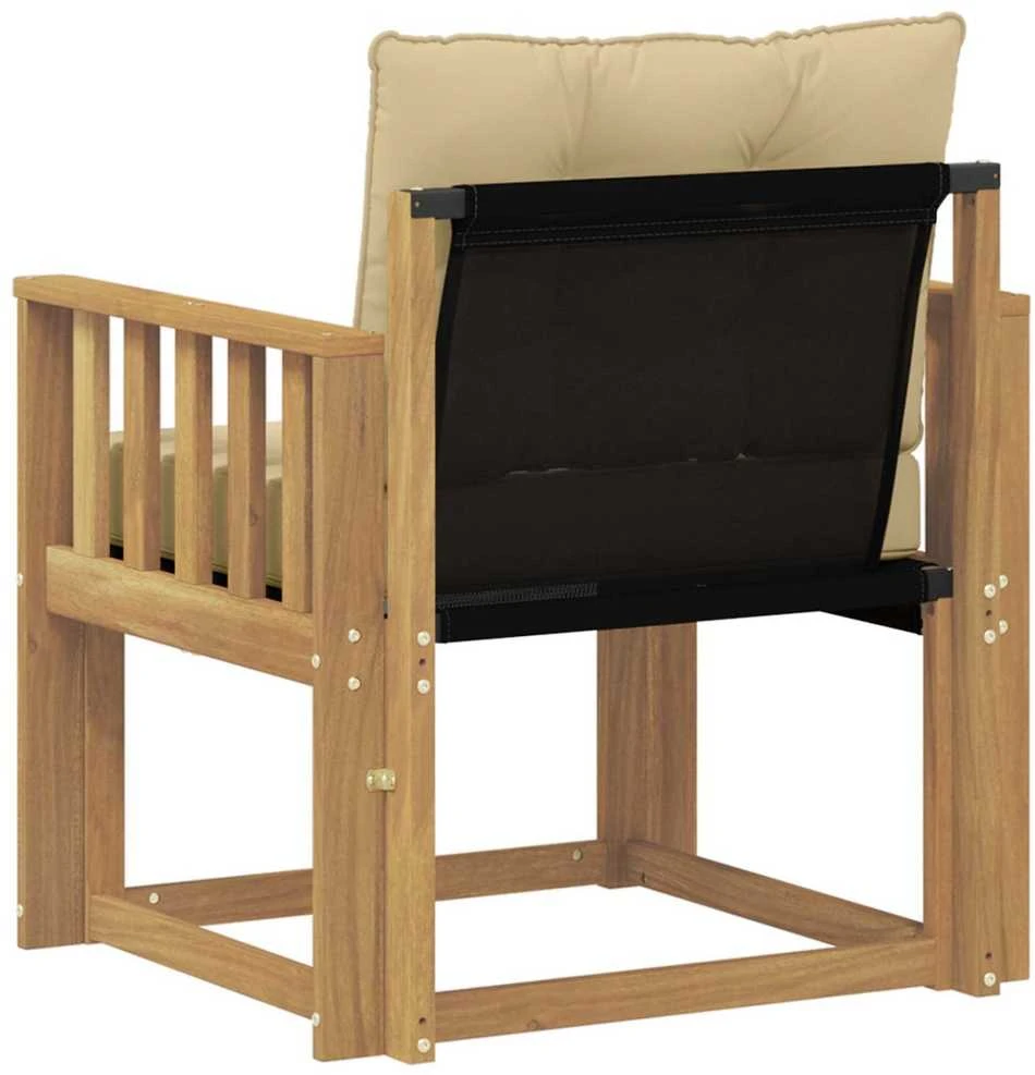 Lauko sofa Kietasis akacijos medis ir Textilene Balta