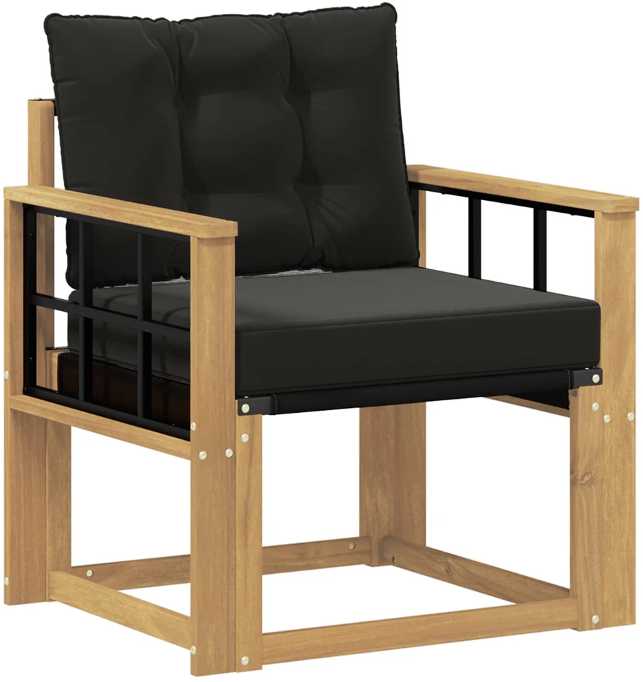 Lauko sofa Kietasis akacijos medis ir Textilene Balta