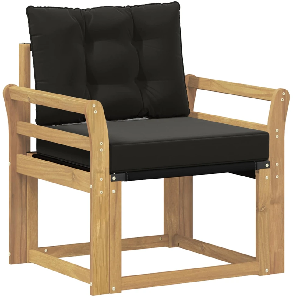 Lauko sofa Kietasis akacijos medis ir Textilene Balta