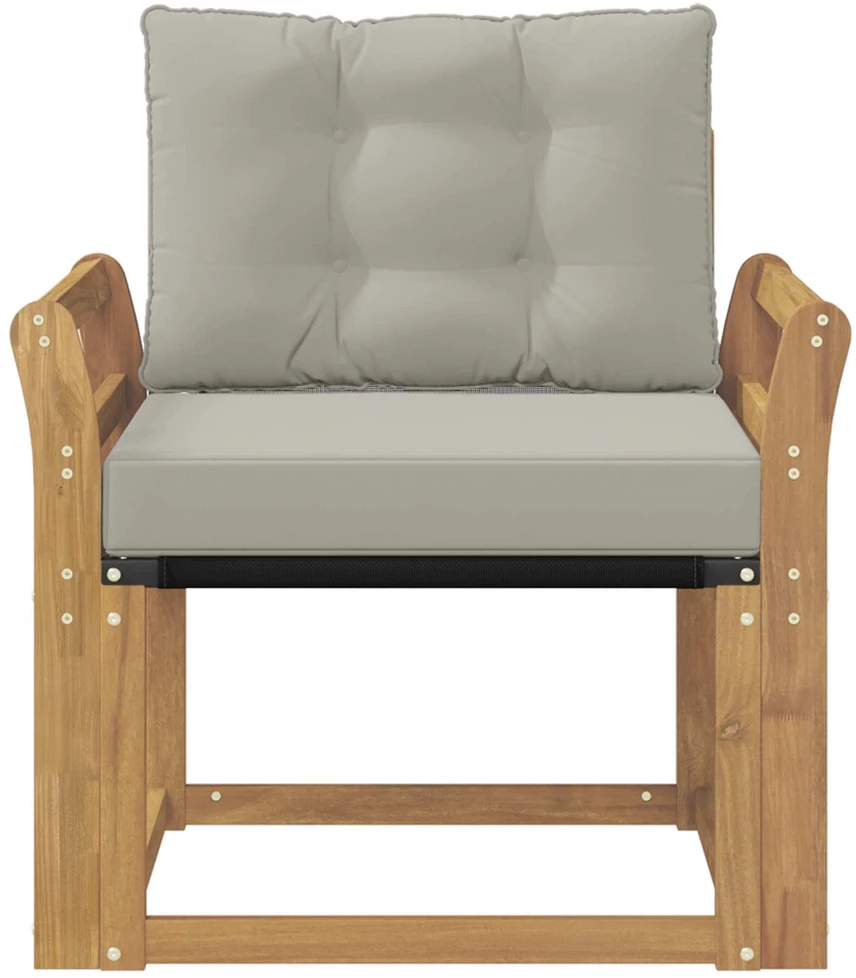 Lauko sofa Kietasis akacijos medis ir Textilene Balta