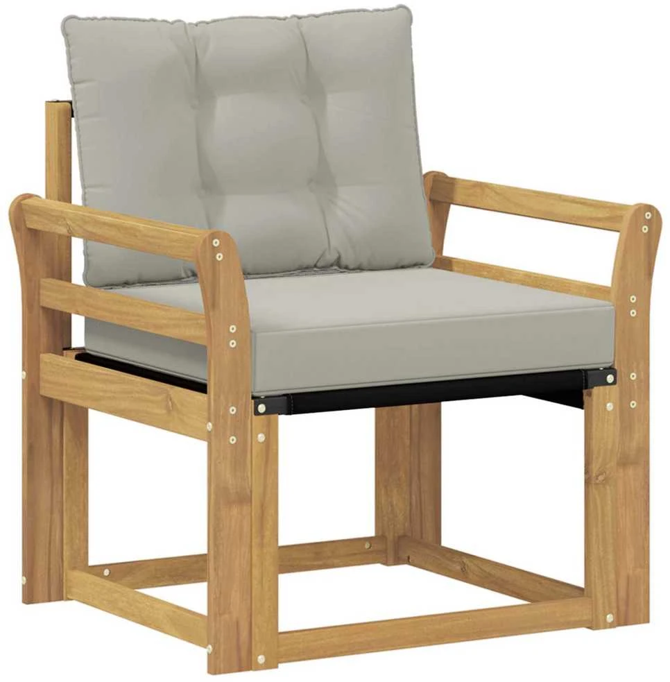 Lauko sofa Kietasis akacijos medis ir Textilene Balta