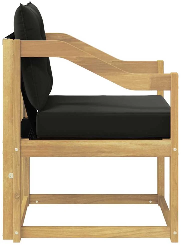 Lauko sofa Kietasis akacijos medis ir Textilene Balta