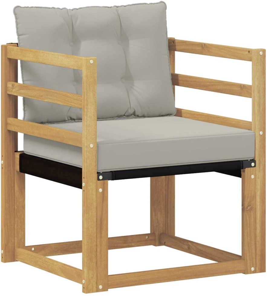 Lauko sofa Kietasis akacijos medis ir Textilene Balta