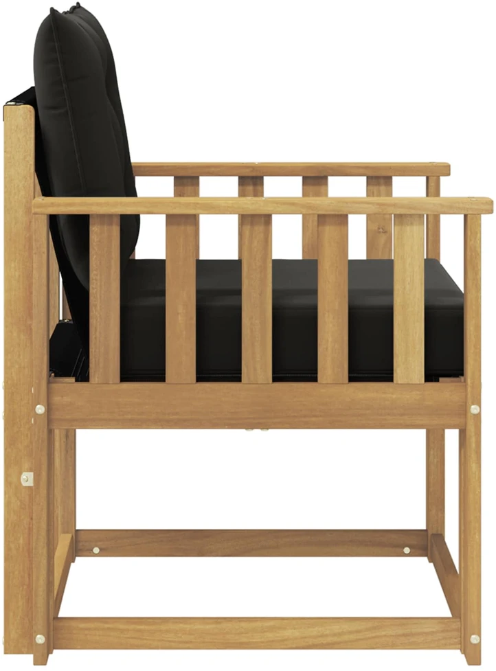 Lauko sofa Kietasis akacijos medis ir Textilene Balta