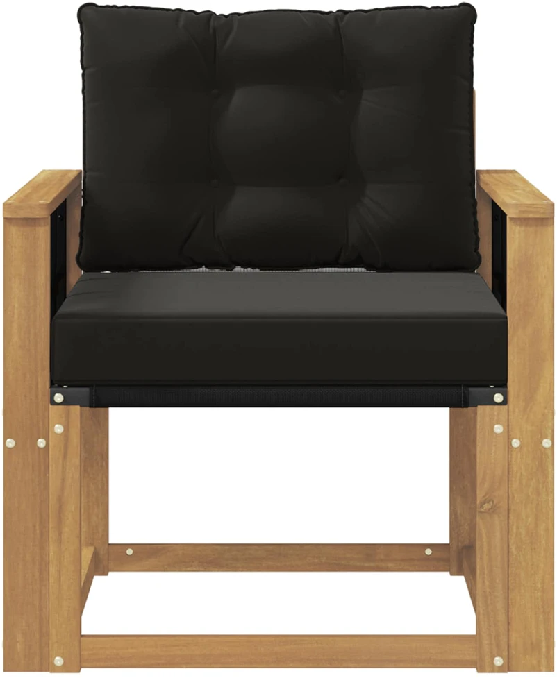 Lauko sofa Kietasis akacijos medis ir Textilene Balta