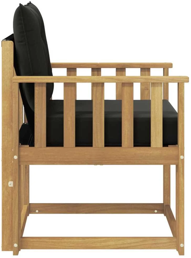 Lauko sofa Kietasis akacijos medis ir Textilene Balta